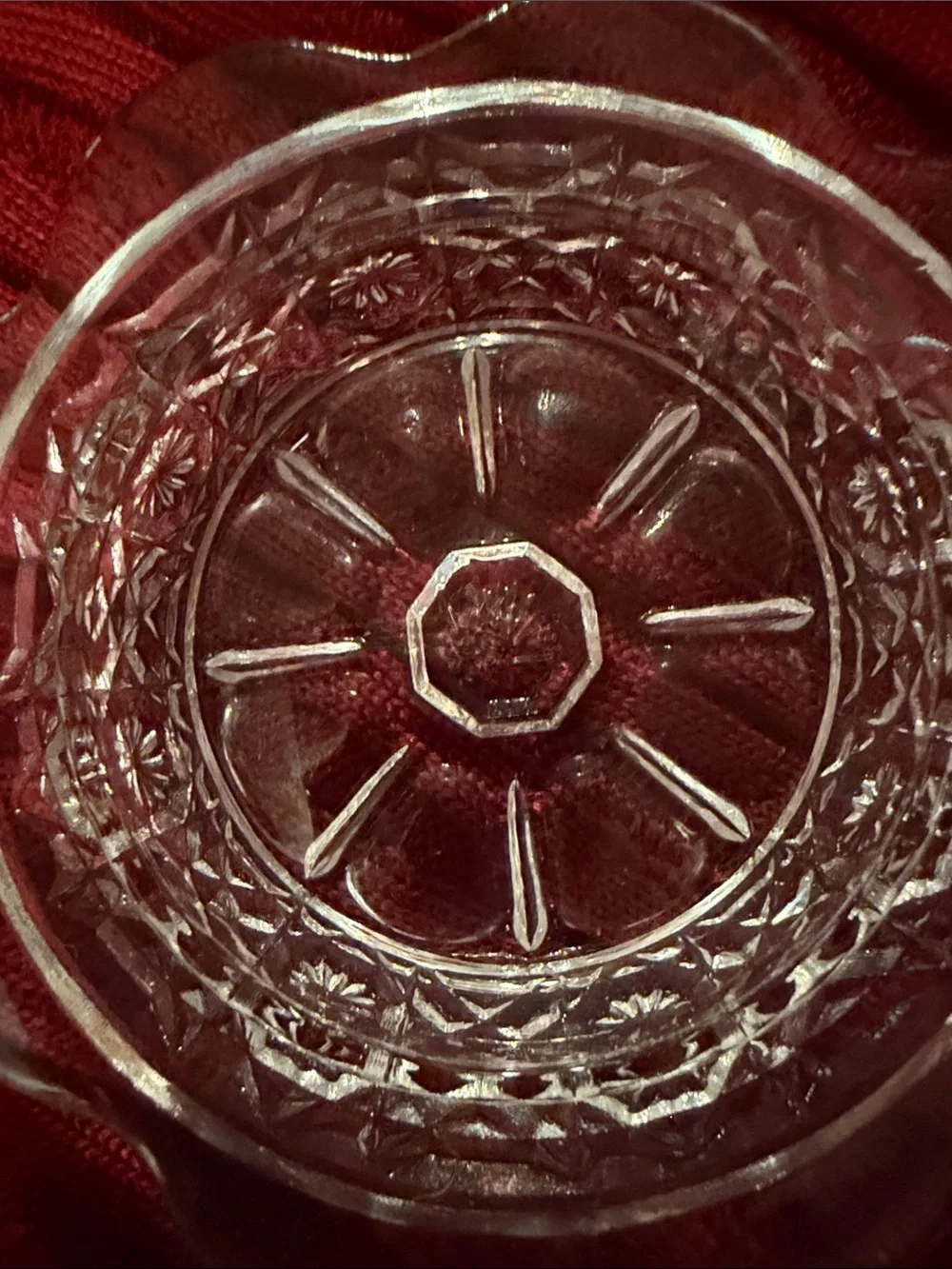 Clear Pressed Glass Lidded Dishes Set - Scalloped Bowls